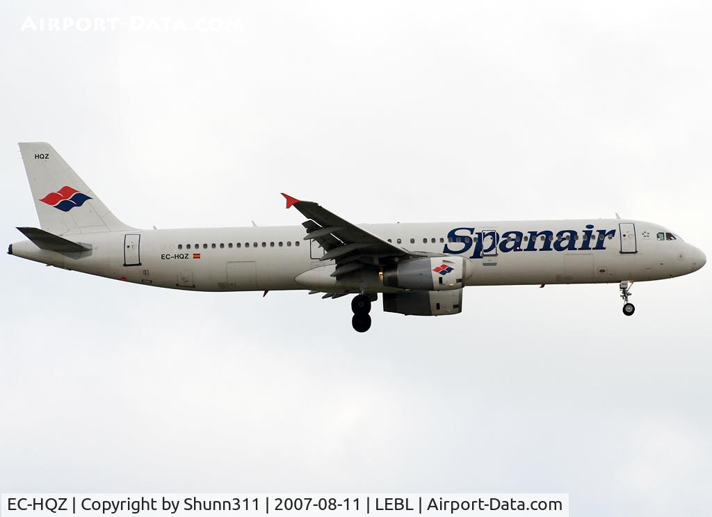 EC-HQZ, 2000 Airbus A321-231 C/N 1333, Landing rwy 25R
