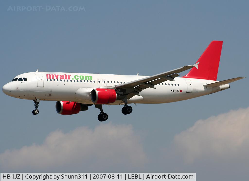 HB-IJZ, 1991 Airbus A320-211 C/N 211, Landing rwy 25R