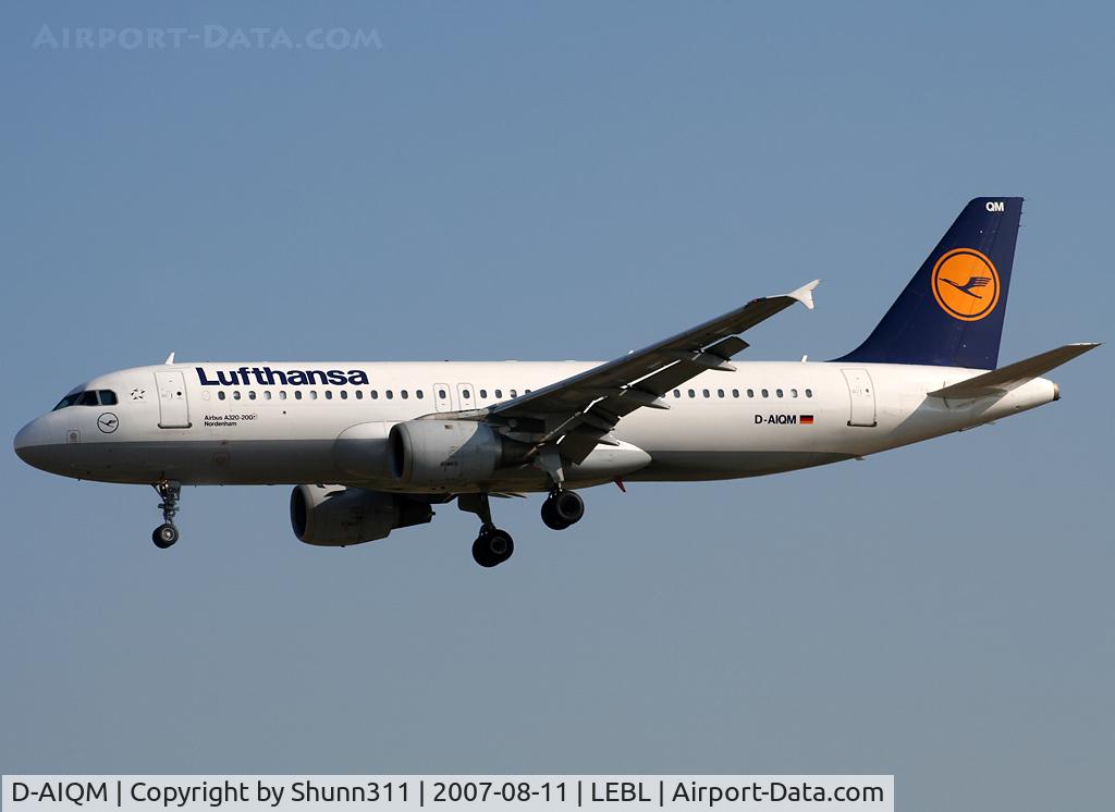 D-AIQM, 1991 Airbus A320-211 C/N 0268, Landing rwy 25R