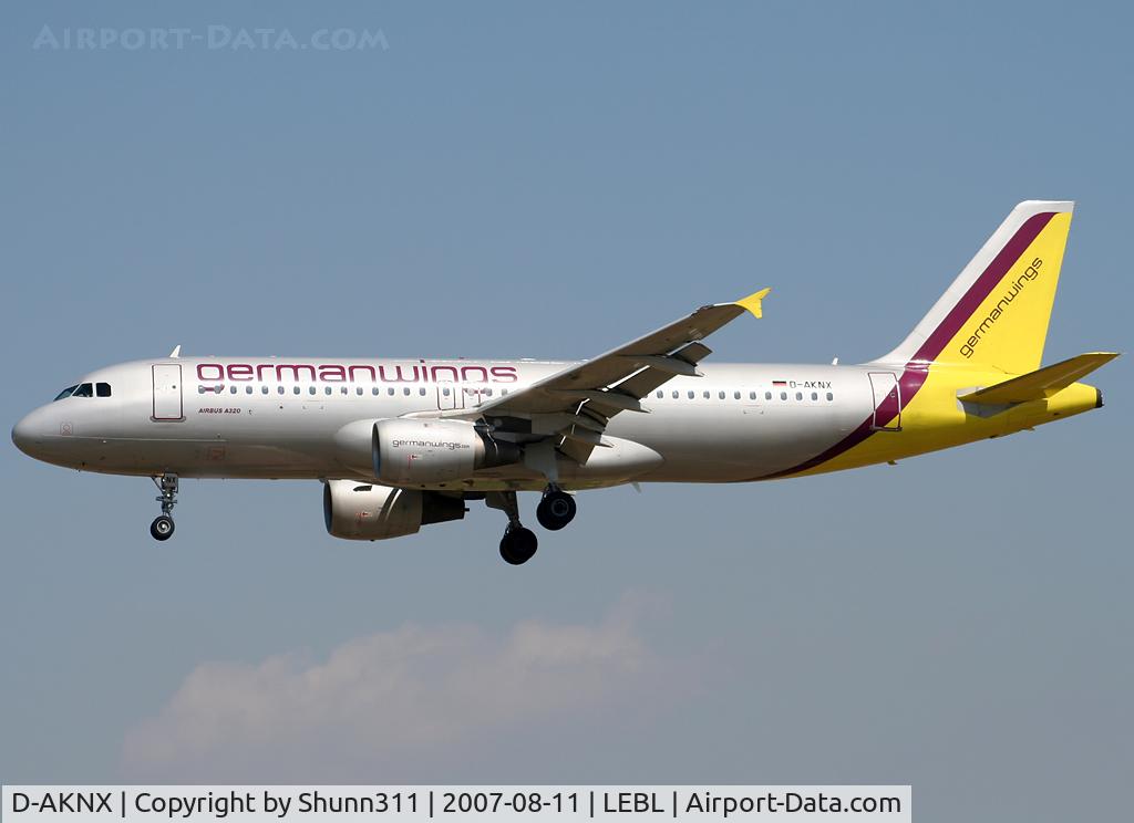 D-AKNX, Airbus A320-212 C/N 0525, Landing rwy 25R