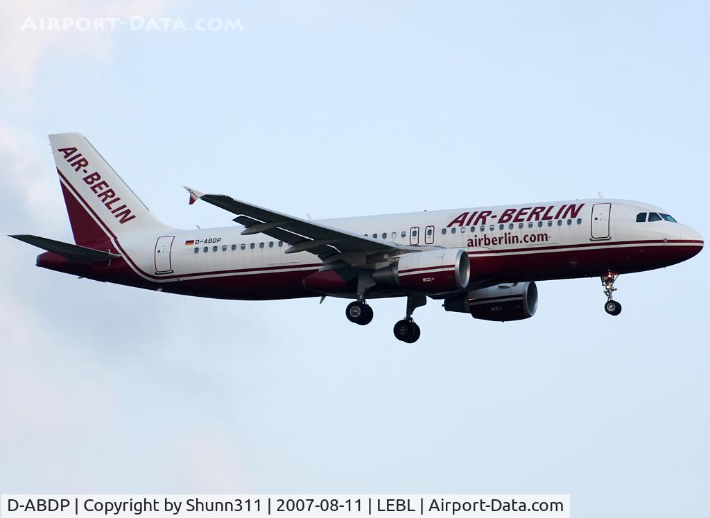 D-ABDP, 2007 Airbus A320-214 C/N 3093, Landing rwy 25R