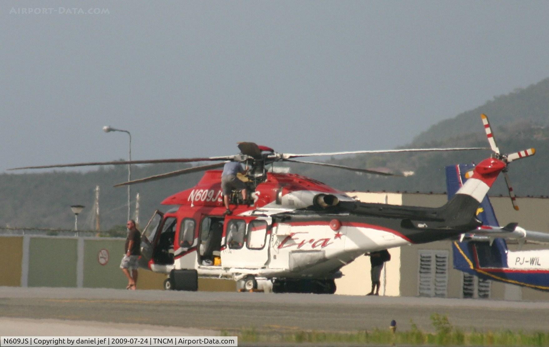 N609JS, 2006 Agusta AB139 C/N 31049, park at the charly ramp to get some fuel and some looking after
