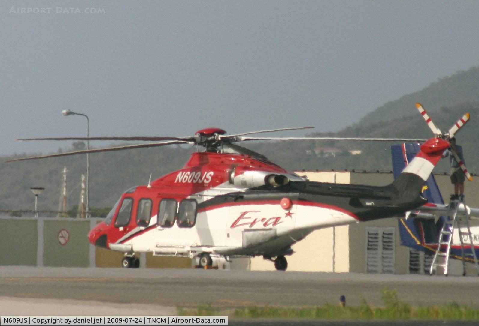 N609JS, 2006 Agusta AB139 C/N 31049, park at the charly ramp to get some fuel and some looking after