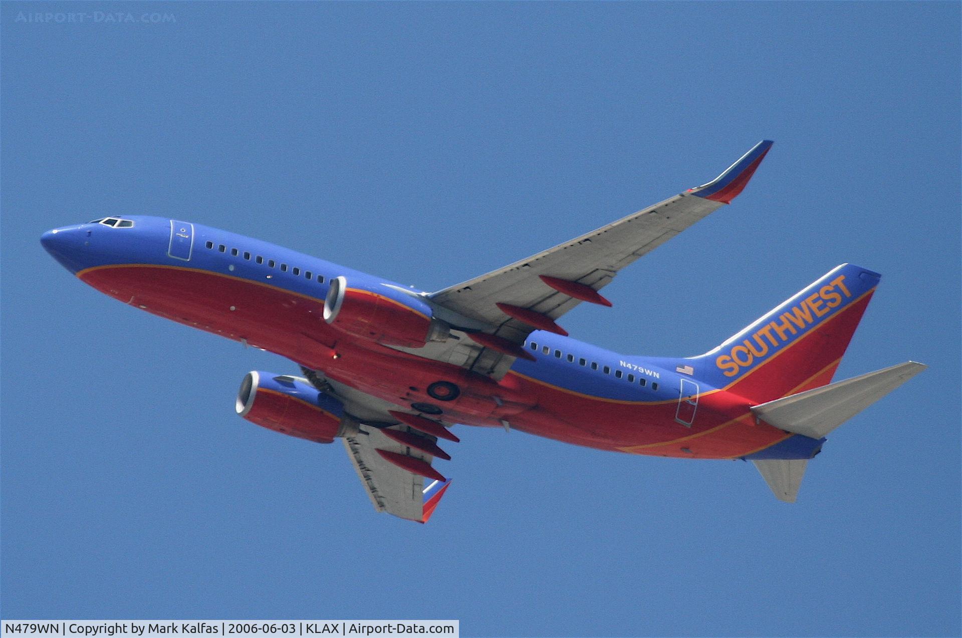 N479WN, 2004 Boeing 737-7H4 C/N 33990, Southwest Boeing 737-7H4, N479WN departing 25R KLAX.