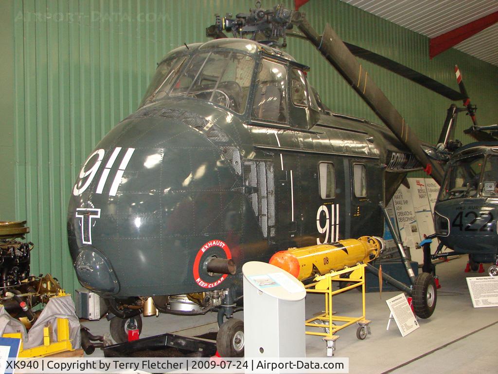 XK940, 1957 Westland Whirlwind HAS.7 C/N WA167, Westland WS-55 Whirlwind HAS Mk 7 - Exhibited at  the International Helicopter Museum , Weston-Super Mare , Somerset , United Kingdom