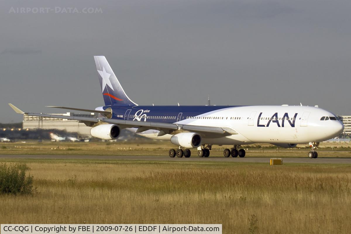 CC-CQG, 1997 Airbus A340-313X C/N 167, LAN A340-300 during its take off run