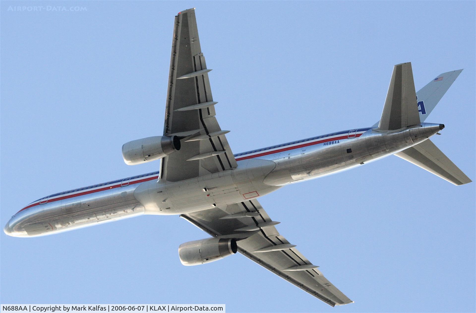 N688AA, 1993 Boeing 757-223 C/N 25730, American Airlines Boeing 757-223, N688AA departing 25R KLAX.