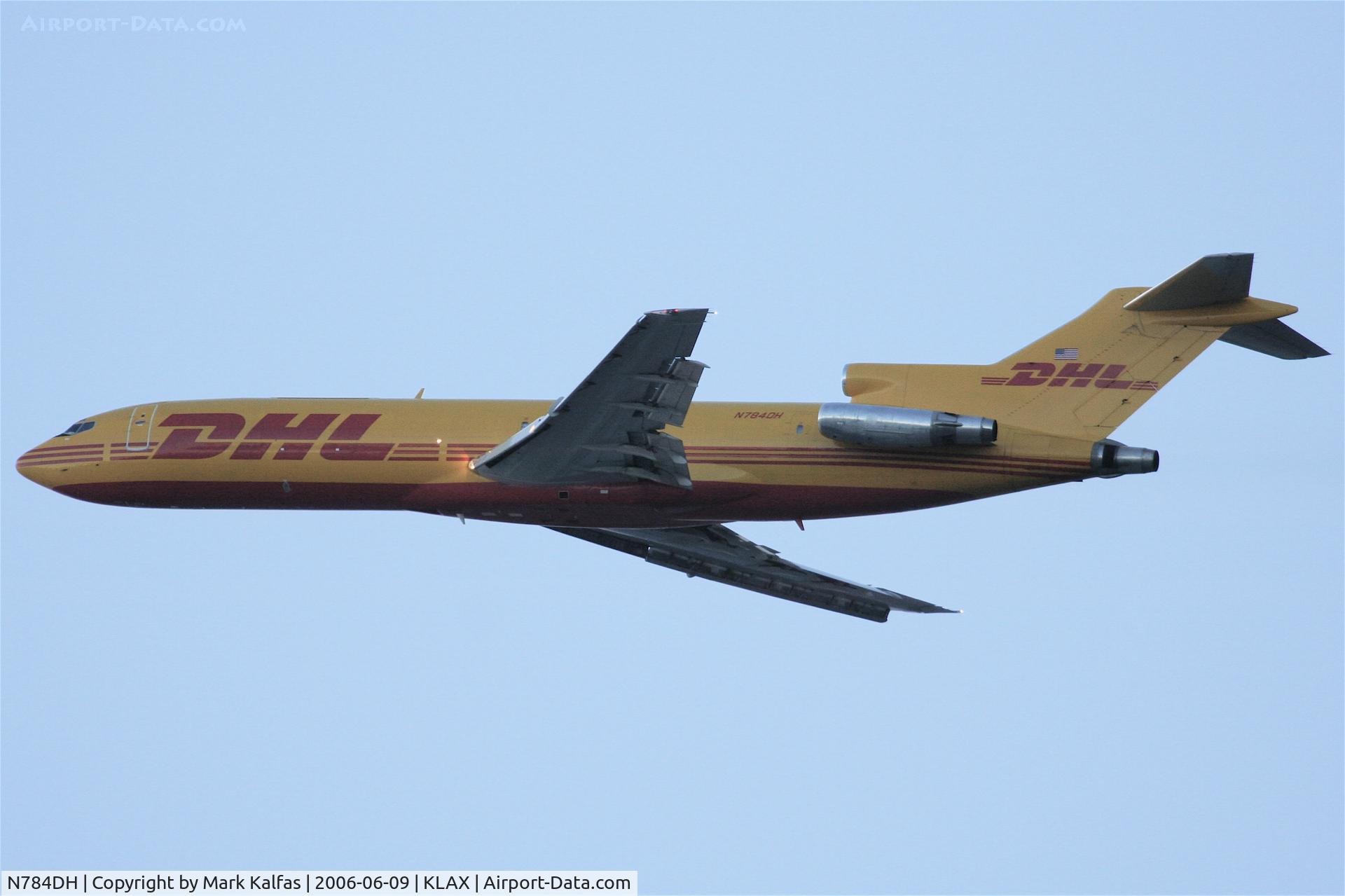 N784DH, 1980 Boeing 727-227 C/N 22001, DHL Airbus  Boeing 727-227, N784DH, departing 25L KLAX.