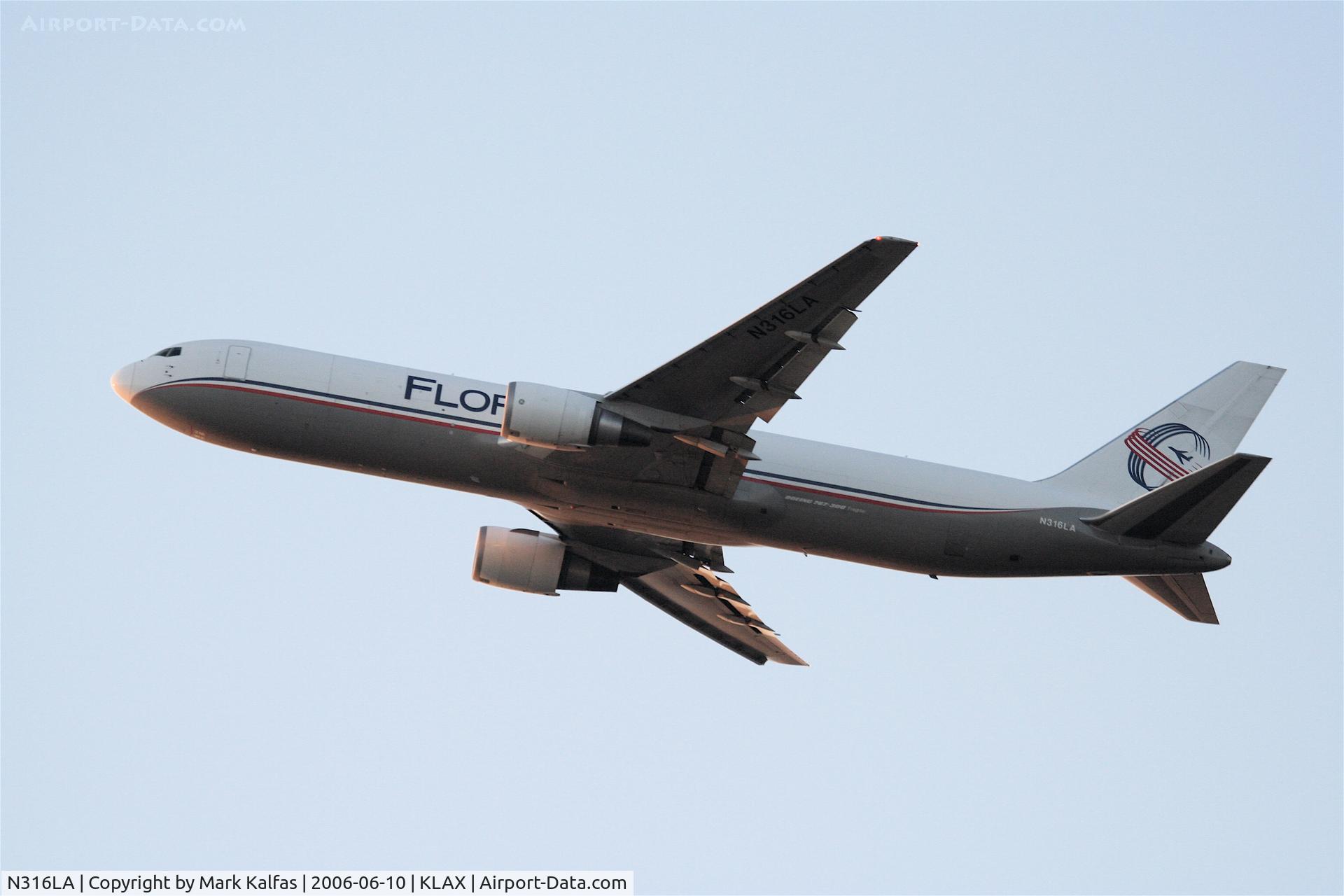 N316LA, 2001 Boeing 767-316F C/N 30842, Florida West Boeing 767-316F, N316LA departing KLAX 25L.