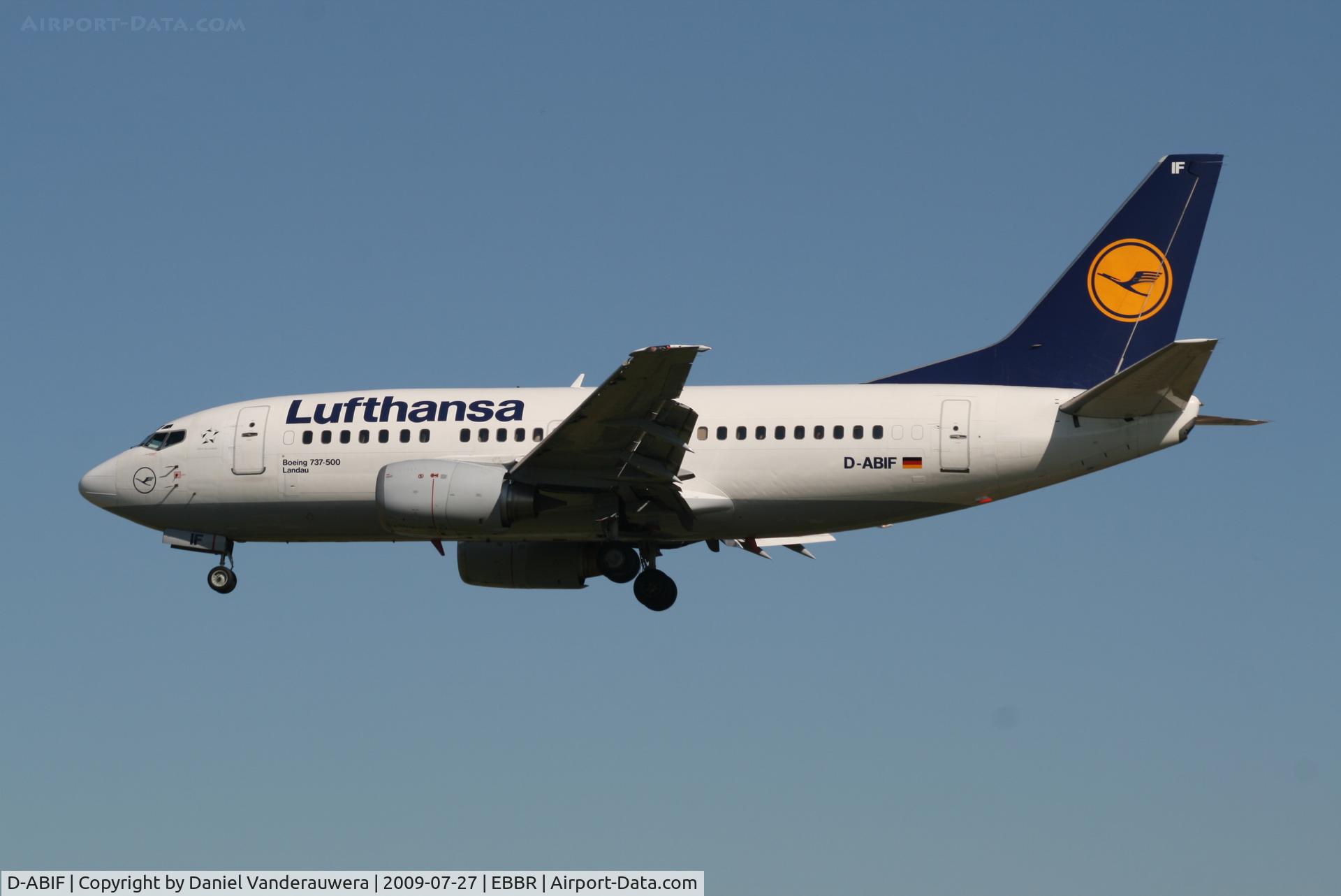 D-ABIF, 1991 Boeing 737-530 C/N 24820, arrival of flight LH4602 to rwy 25L