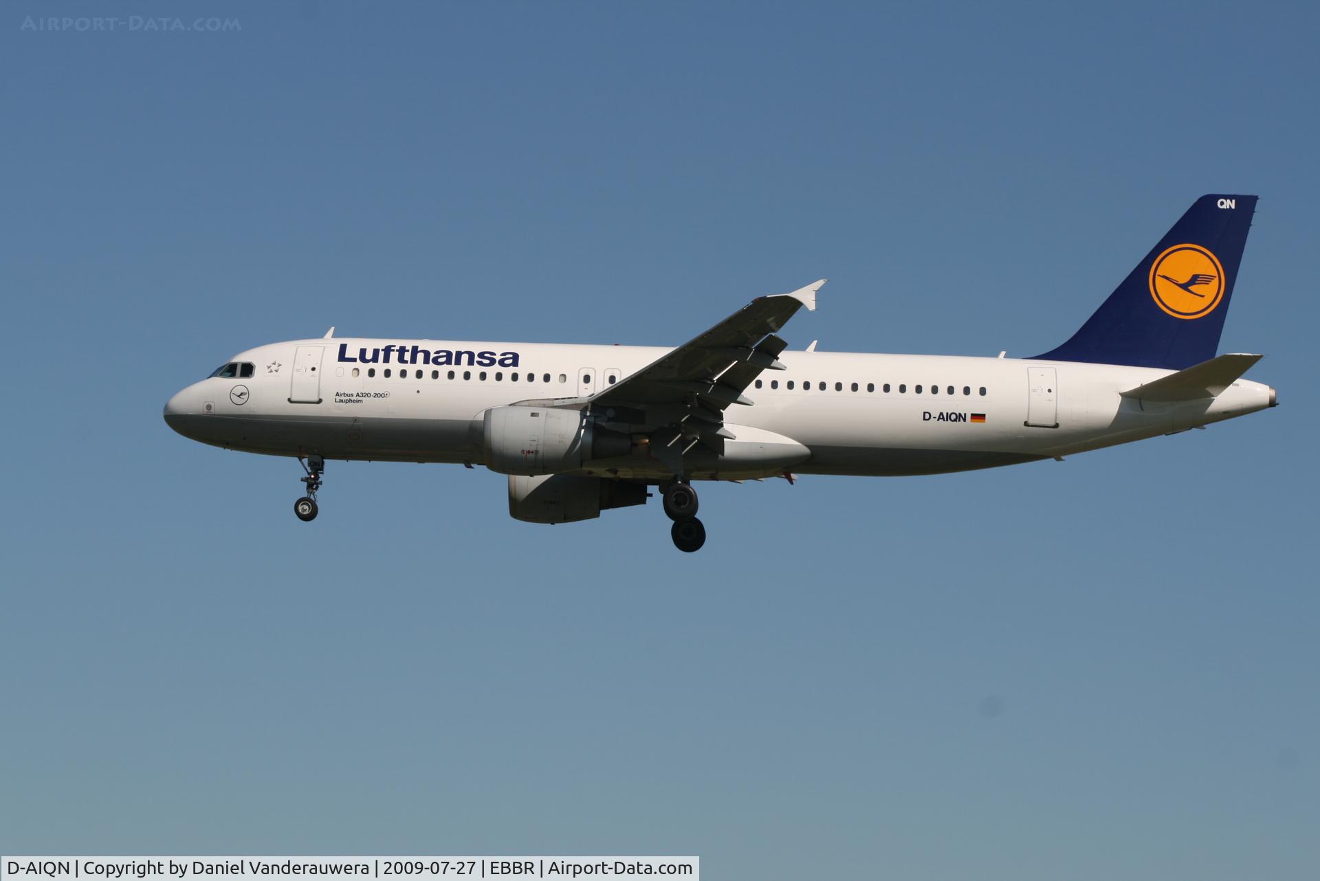 D-AIQN, 1991 Airbus A320-211 C/N 0269, arrival of flight LH4572 to rwy 25L