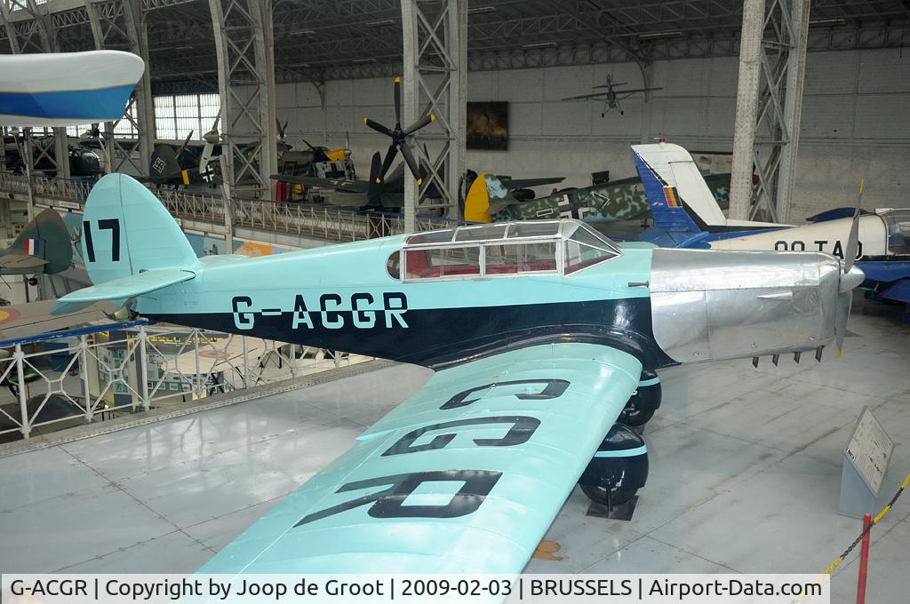 G-ACGR, Percival P-1C Gull Four 2A C/N D29, Preseved in the excellent Army Museum in Brussels.