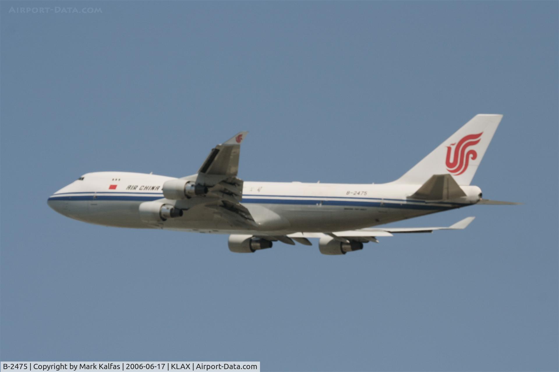 B-2475, 2005 Boeing 747-4FTF/SCD C/N 34239, China Air Cargo 747-4FTF, B-2475 departing 25L KLAX.