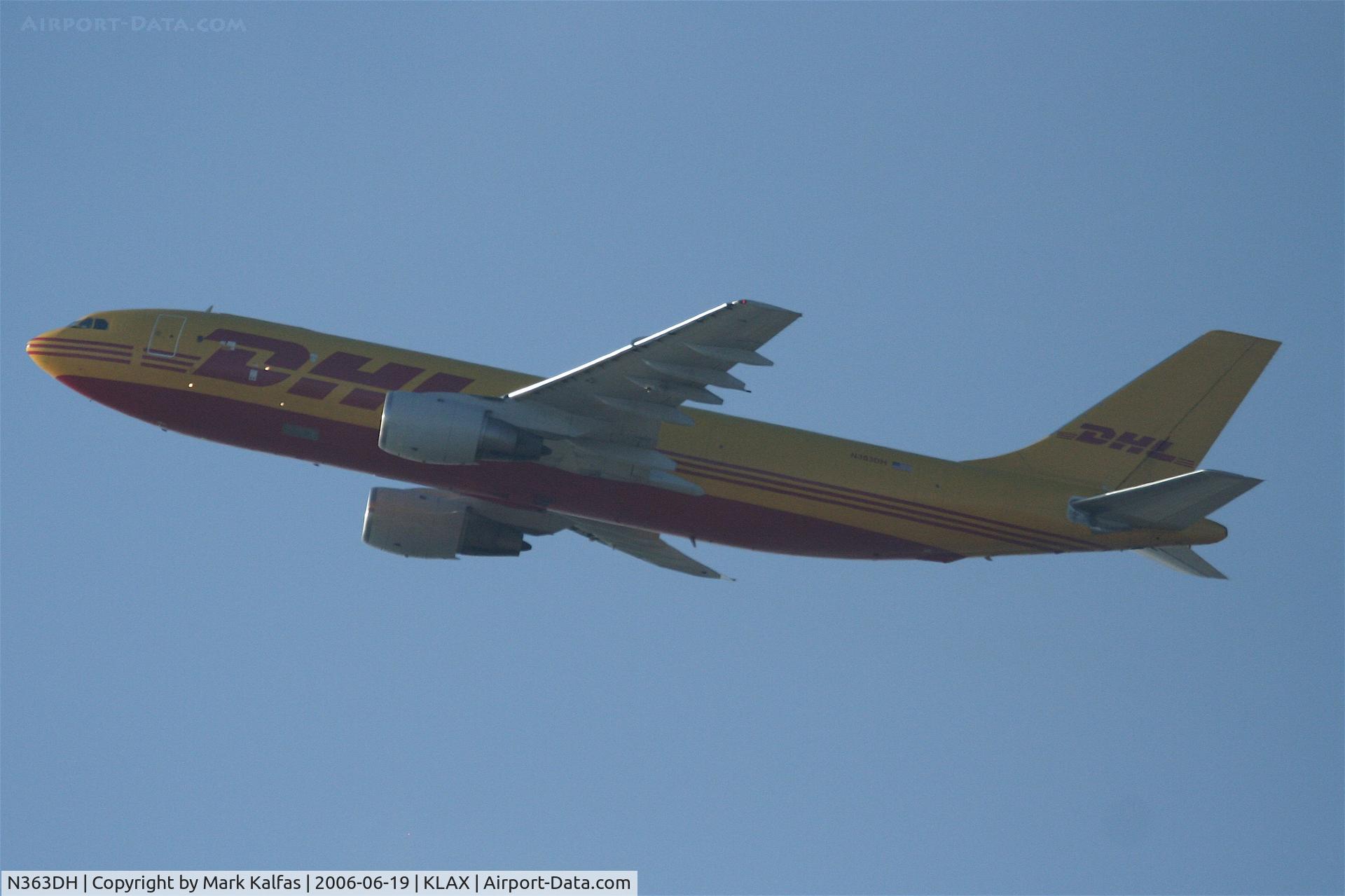 N363DH, 1979 Airbus A300B4-203 C/N 85, DhL Airbus A300 B4-203, N363DH, departing 25L KLAX