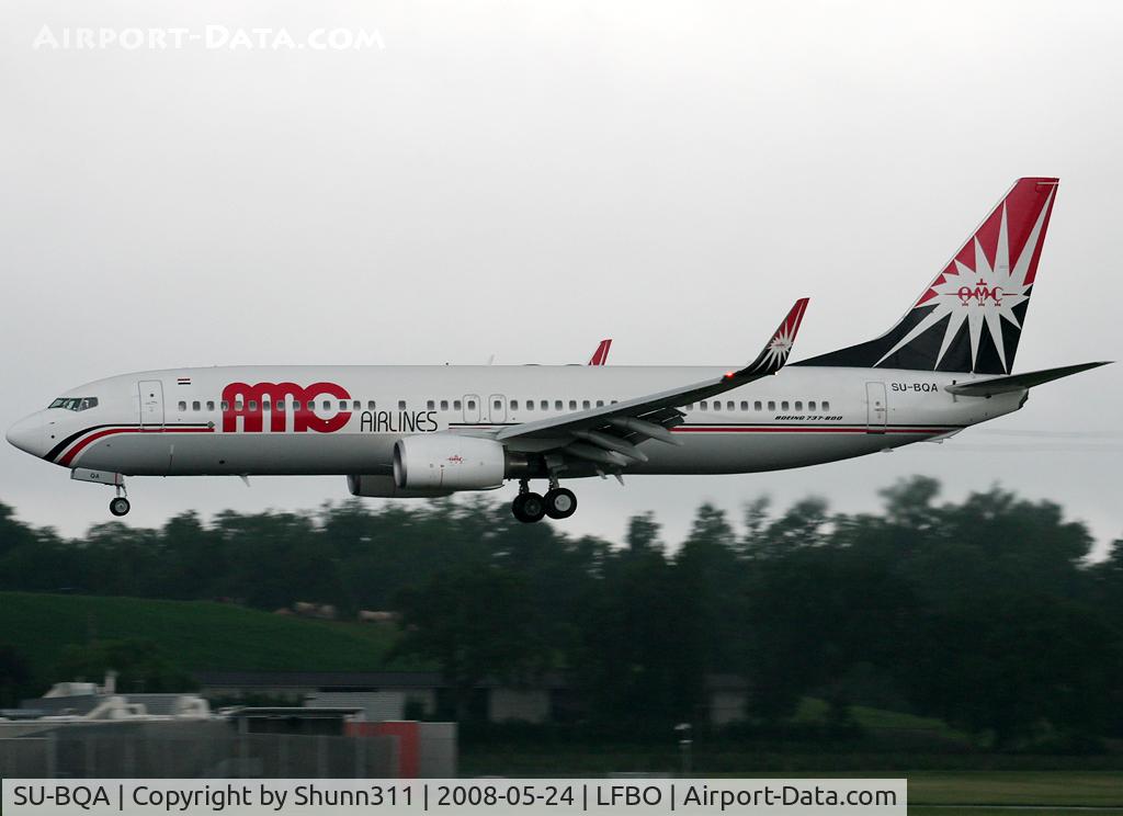 SU-BQA, 2007 Boeing 737-86N C/N 35220, Landing rwy 14R