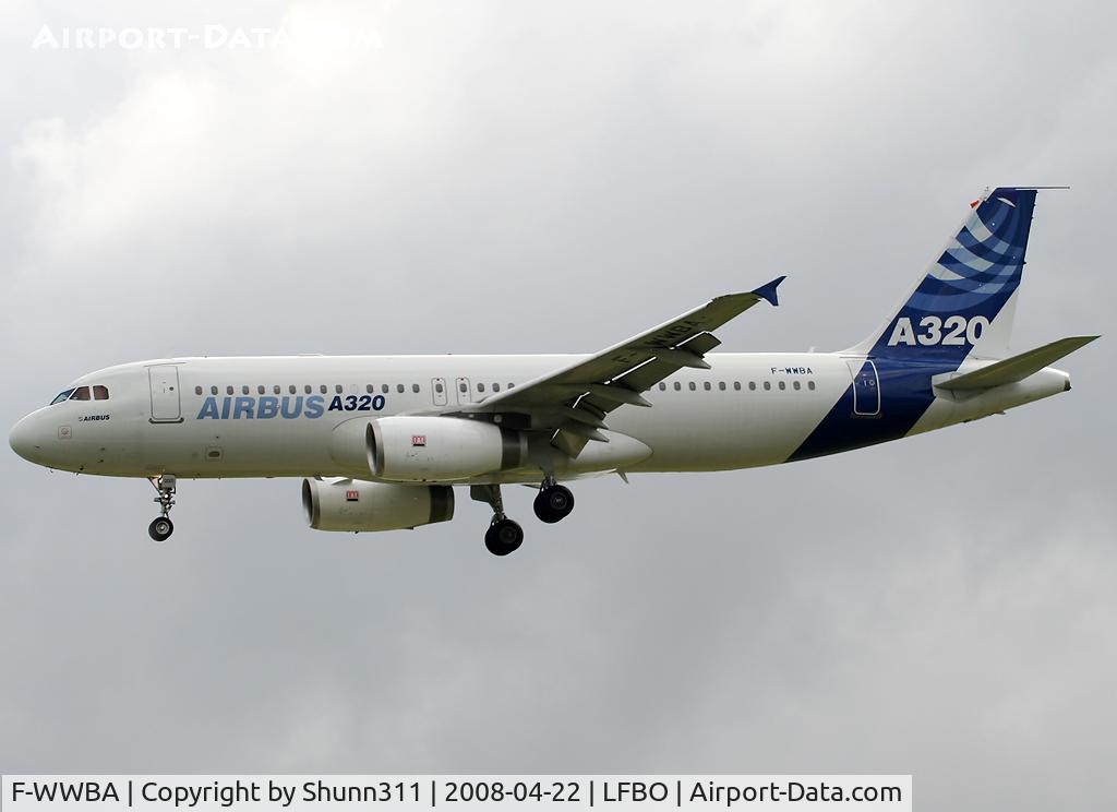 F-WWBA, 1987 Airbus A320-111 C/N 001, Landing rwy 32L with IAE V2500 engines...