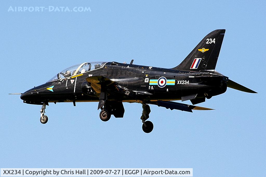 XX234, 1978 Hawker Siddeley Hawk T.1 C/N 070/312070, RAF No 4 FTS/208(R) Sqn