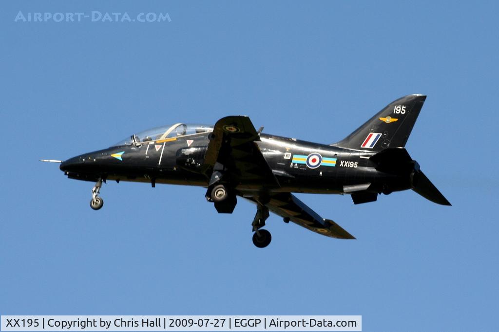 XX195, 1978 Hawker Siddeley Hawk T.1 C/N 042/312042, RAF No 4 FTS/208(R) Sqn
