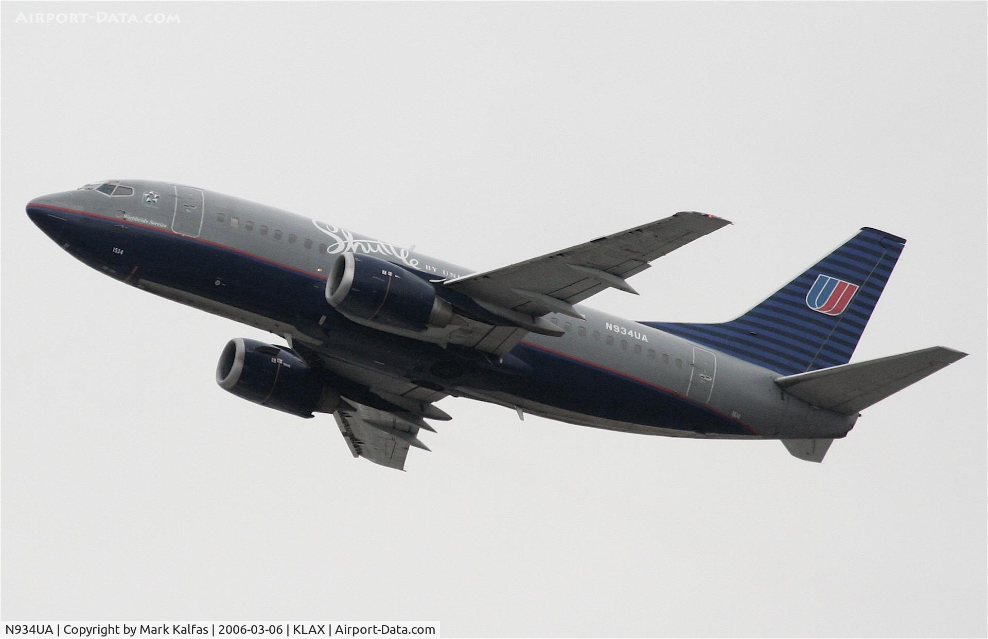 N934UA, 1992 Boeing 737-522 C/N 26662, United Airlines 