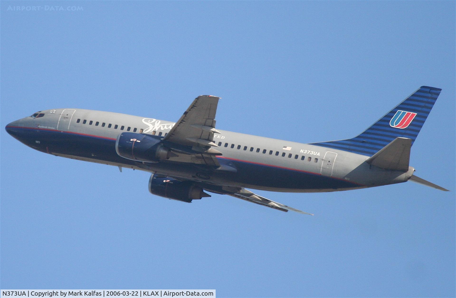 N373UA, 1989 Boeing 737-322 C/N 24638, United Airlines 