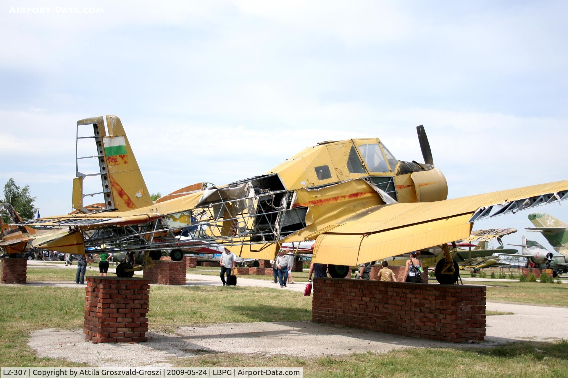 LZ-307, 1965 Let Z-37A Cmelak C/N Not found LZ-307, Bulgarian Museum of Aviation, Plovdiv-Krumovo (LBPG).Originally LZ-with 3027 registers. Exhibited it LZ-with 307 registers, with which it is identified until the today's day,. But this register 32 of a SZD A Fok 5 carried it.