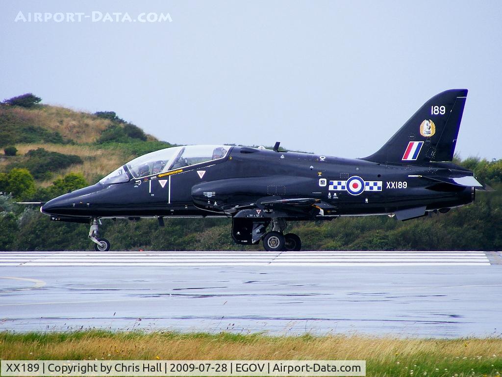 XX189, 1977 Hawker Siddeley Hawk T.1A C/N 036/312036, RAF No 4 FTS/19(R) Sqn