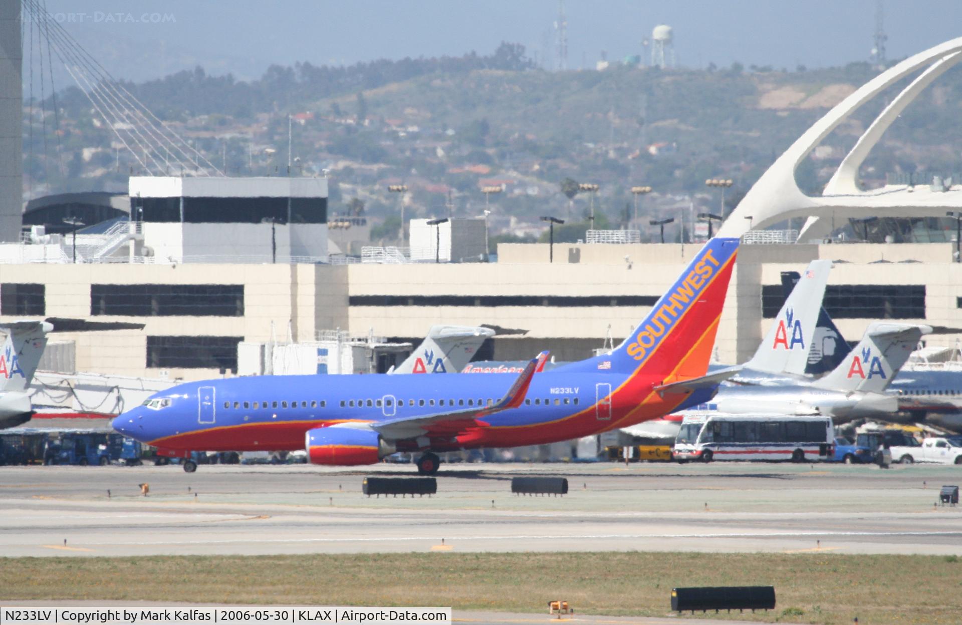 N233LV, 2006 Boeing 737-7H4 C/N 32501, Southwest Boeing 737-7H4, N233LV KLAX.
