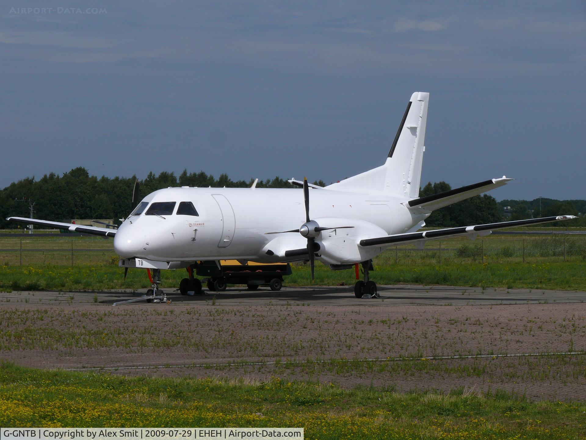 G-GNTB, 1987 Saab SF340A C/N 340A-082, Saab S340A G-GNTB Loganair fresh out of the paintshop
