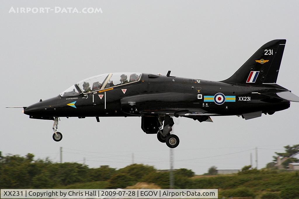 XX231, 1978 Hawker Siddeley Hawk T.1W C/N 067/312067, RAF No 4 FTS/208(R) Sqn