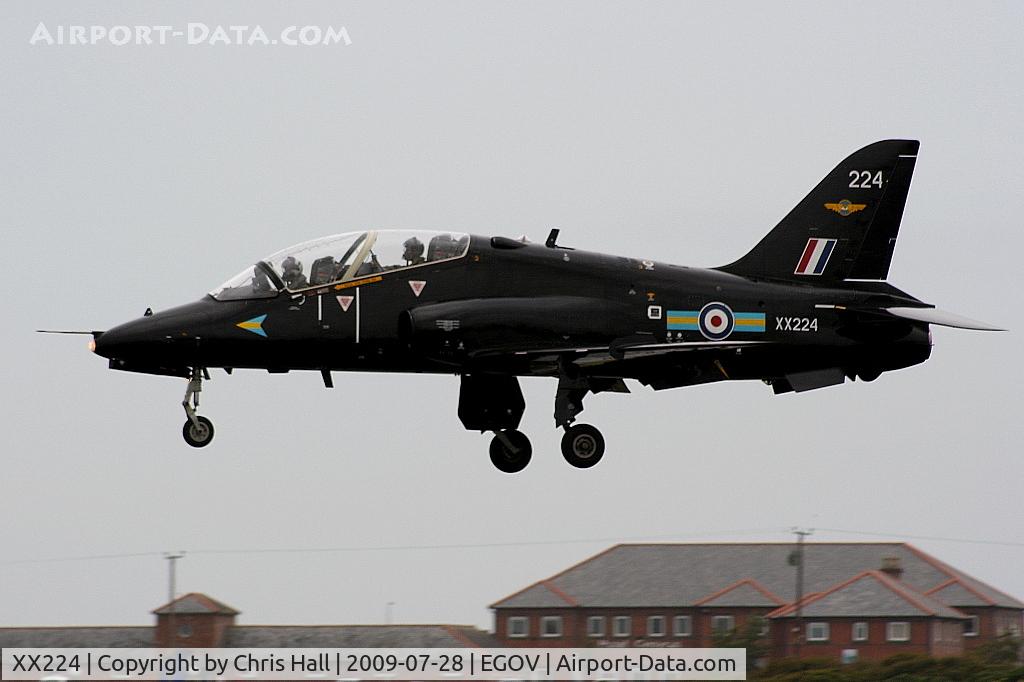 XX224, 1978 Hawker Siddeley Hawk T.1W C/N 060/312060, RAF No 4 FTS/208(R) Sqn