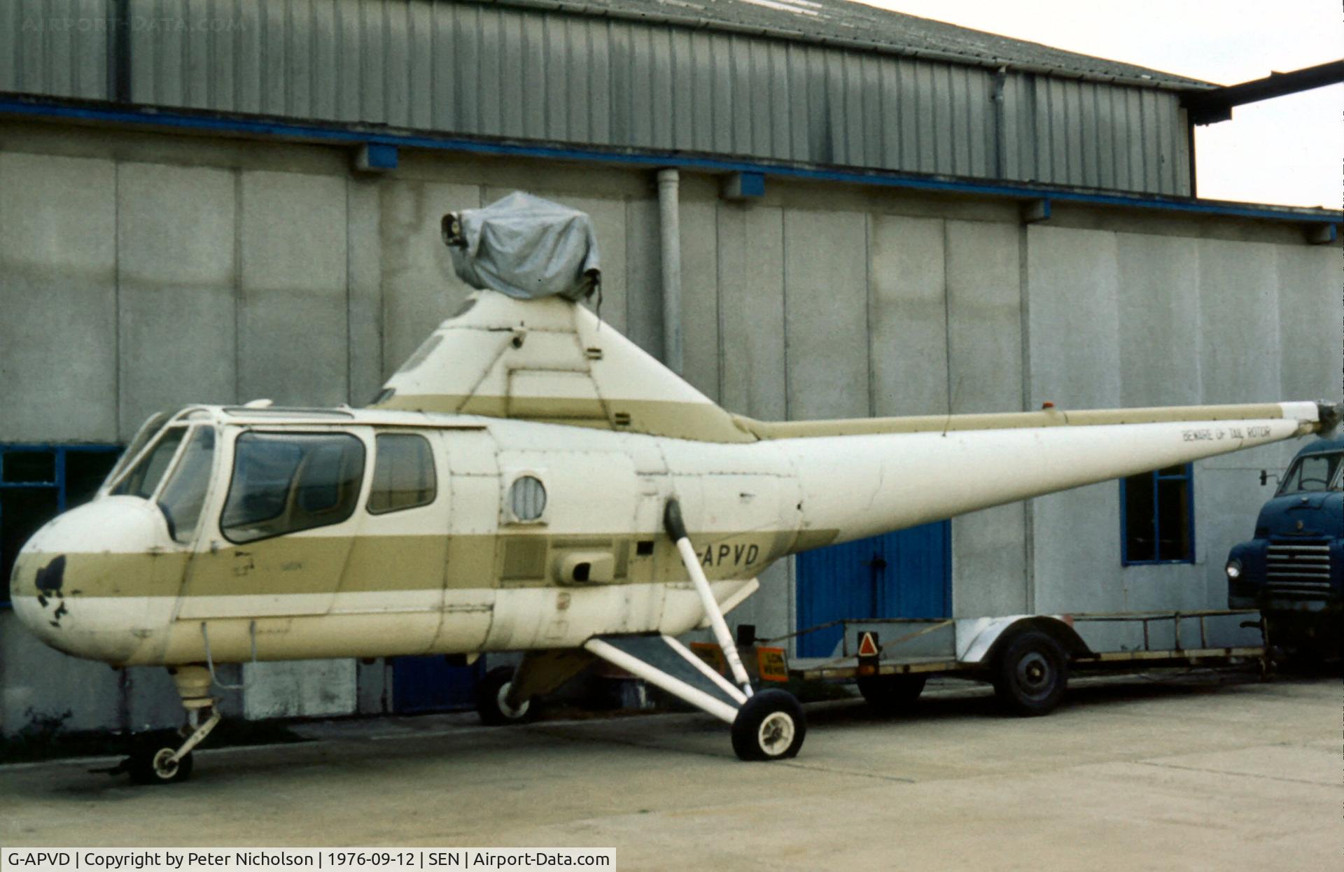 G-APVD, 1959 Westland S51 Series 2 Dragonfly C/N WA/H/151, Westland Widgeon seen at Southend in the Summer of 1976.