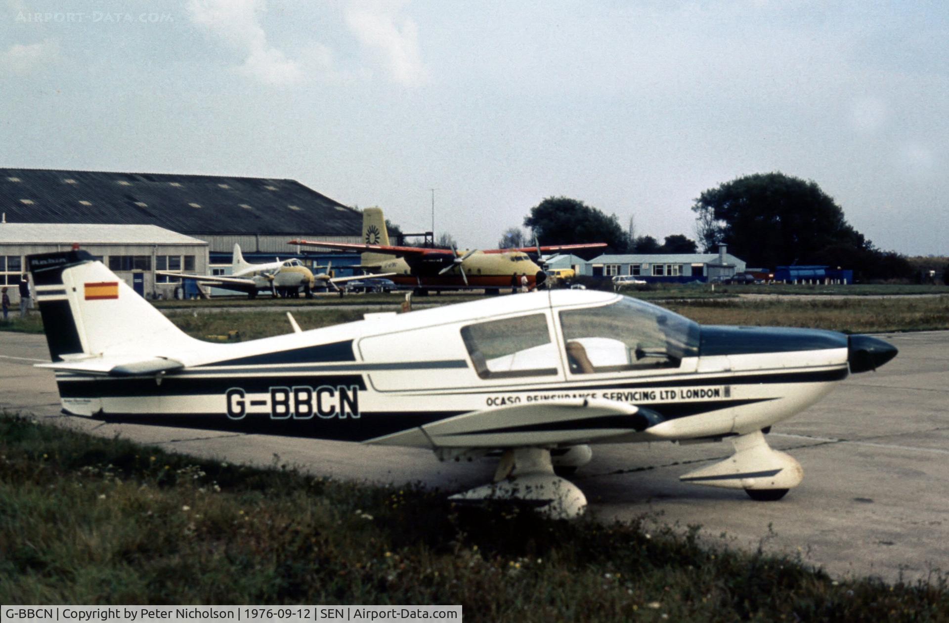 G-BBCN, 1973 Robin HR-100-210 Safari C/N 168, This Robin was seen at Southend in the Summer of 1976.