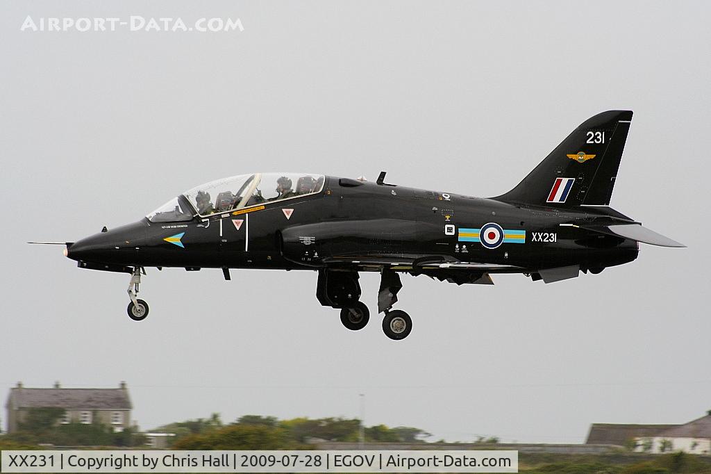 XX231, 1978 Hawker Siddeley Hawk T.1W C/N 067/312067, RAF No 4 FTS/208(R) Sqn