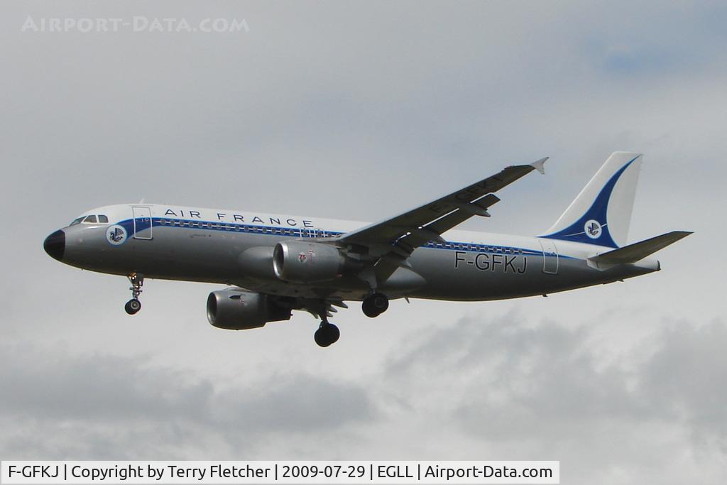 F-GFKJ, 1989 Airbus A320-211 C/N 0063, Air France A320 in retro colour scheme