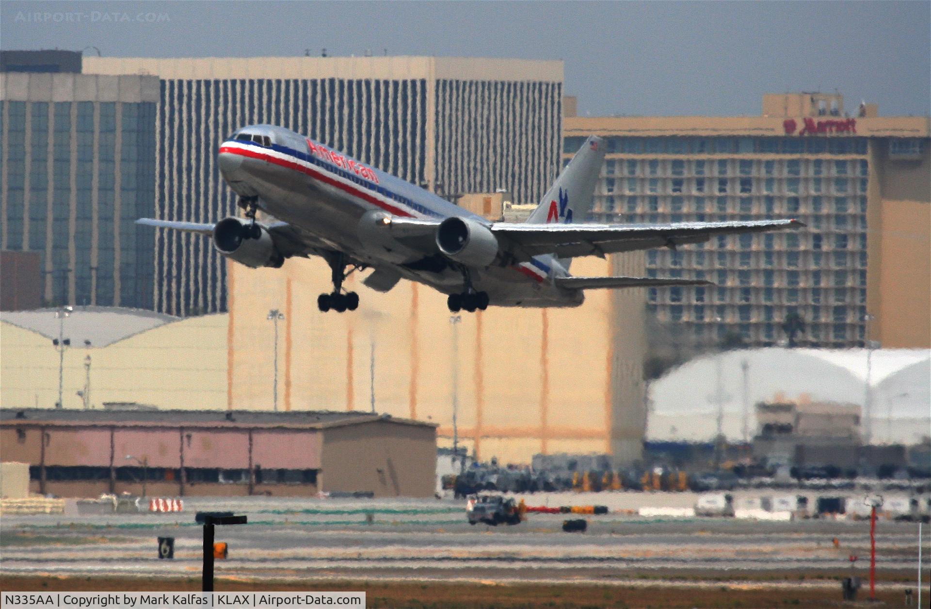 N335AA, 1987 Boeing 767-223 C/N 22333, American Airlines Boeing 767-223, N335AA departing 25R KLAX.