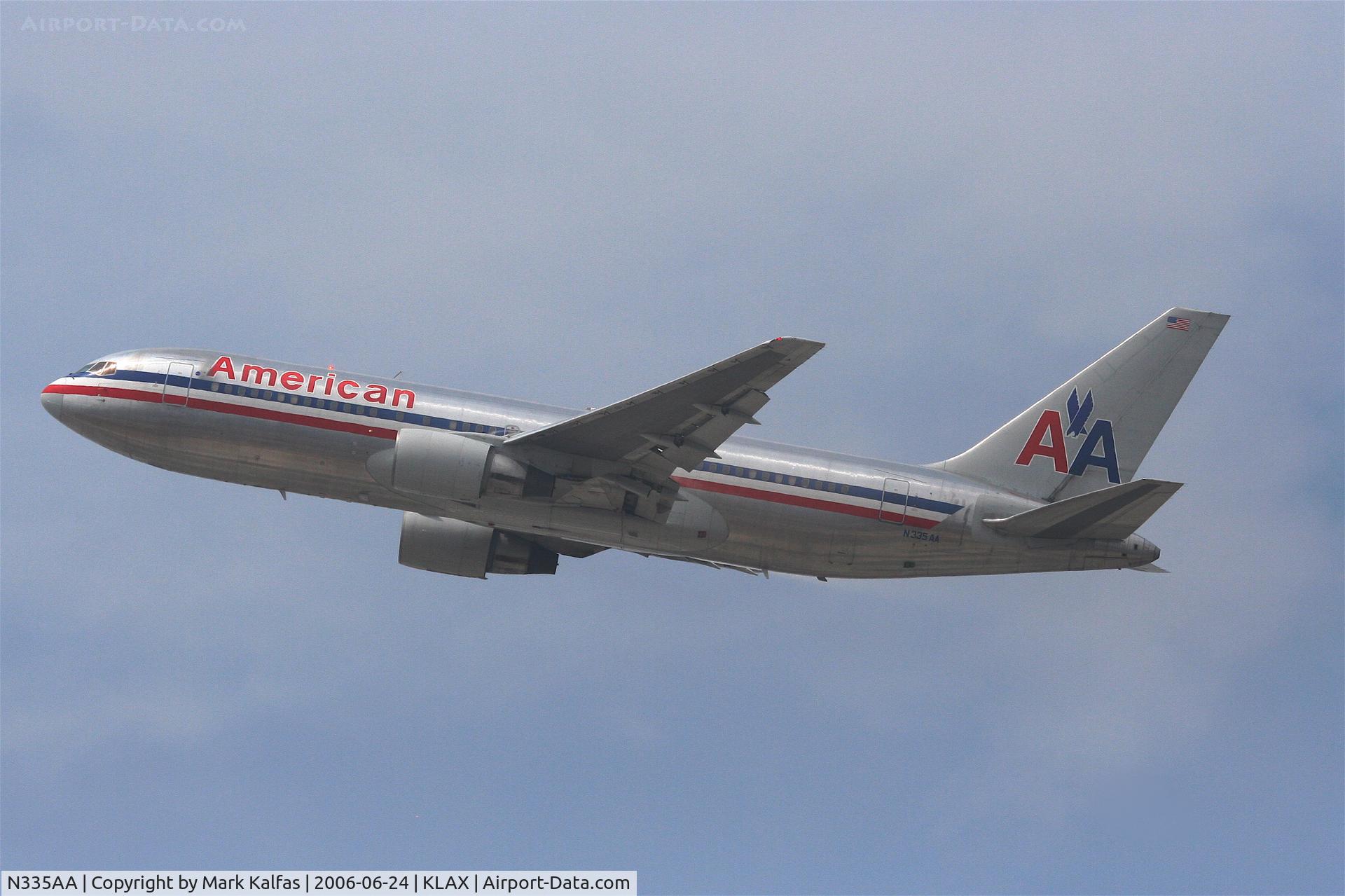 N335AA, 1987 Boeing 767-223 C/N 22333, American Airlines Boeing 767-223, N335AA departing 25R KLAX.