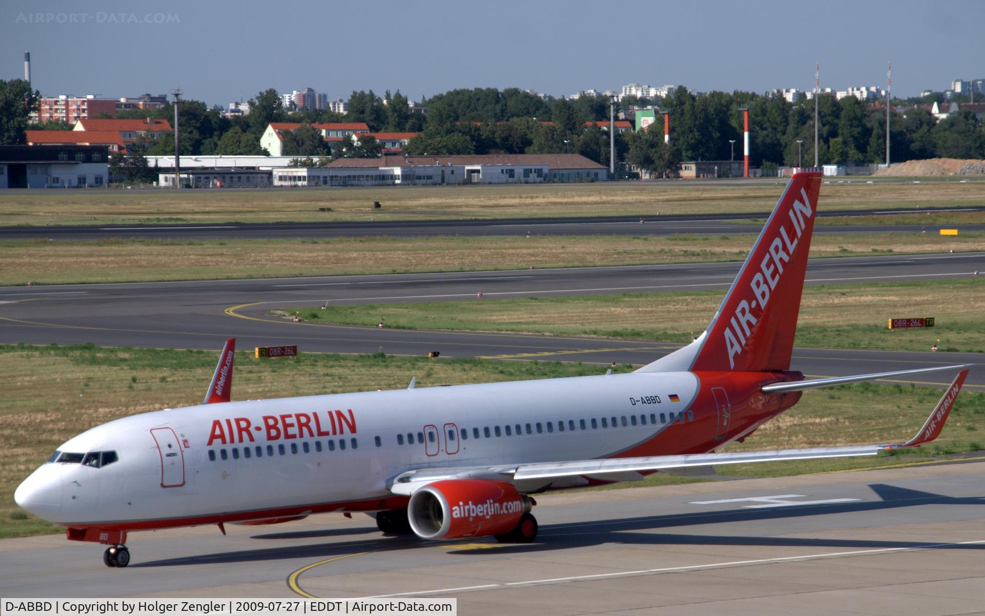 D-ABBD, 2001 Boeing 737-86J C/N 30880, One of the new AB B 737 is rolling by