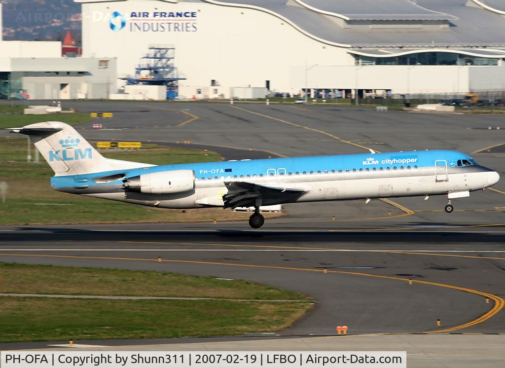 PH-OFA, 1988 Fokker 100 (F-28-0100) C/N 11246, Landing rwy 14R in old c/s