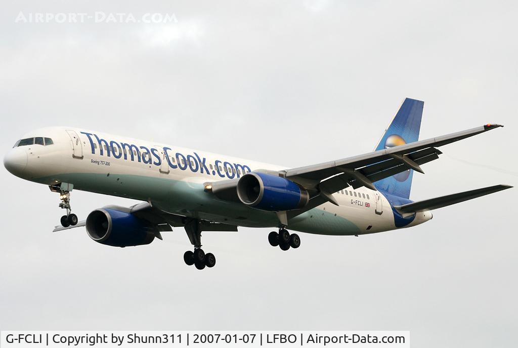 G-FCLI, 1995 Boeing 757-28A C/N 26275, Landing rwy 32L