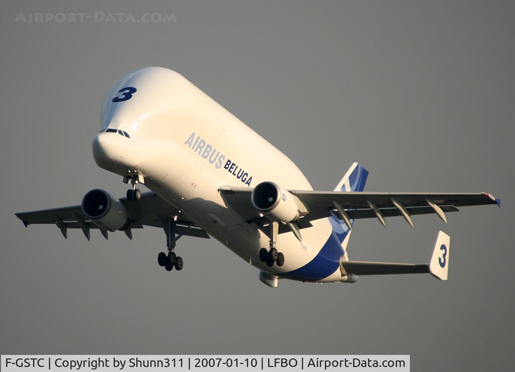 F-GSTC, 1997 Airbus A300B4-608ST Super Transporter C/N 765, On take off rwy 32L