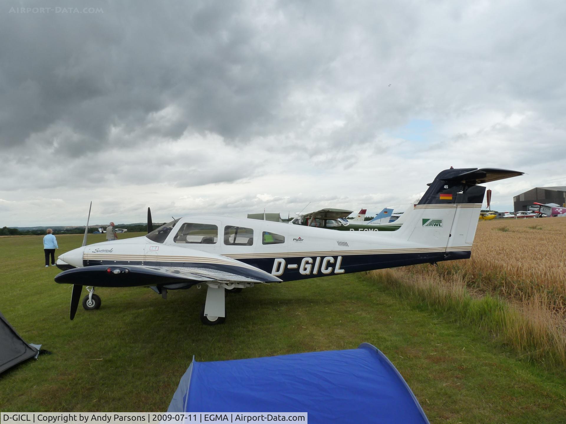 D-GICL, 2006 Piper PA-44-180 Seminole C/N 44-96221, At Fowlmere for Duxford Flying Legends