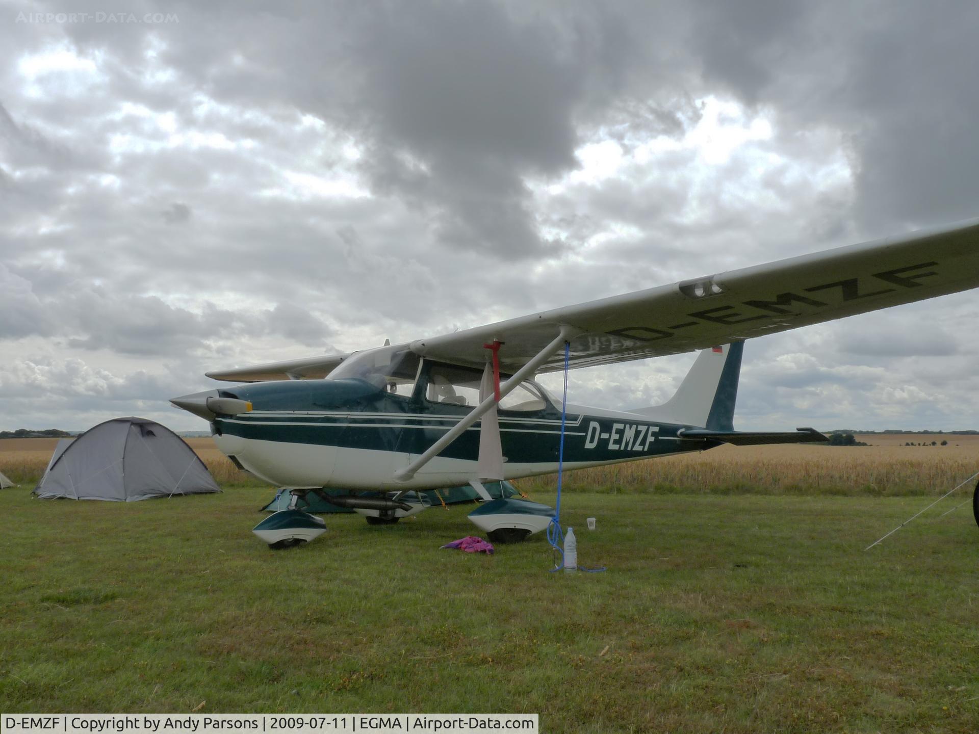 D-EMZF, Reims F172H Skyhawk C/N 69-0667, At Fowlmere for Duxford Flying Legends