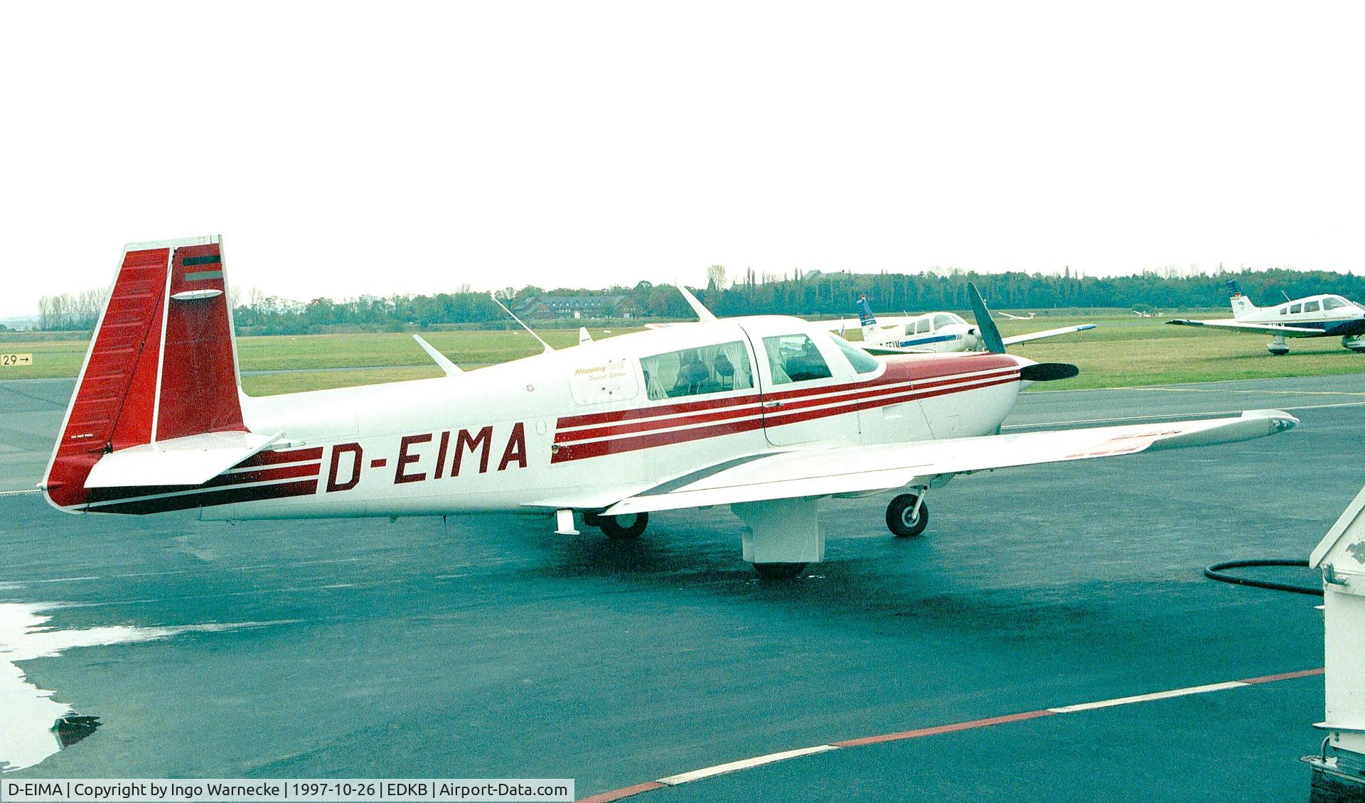 D-EIMA, 1984 Mooney M20K C/N 25-0805, Mooney M20K Model 231 Special Edition at Bonn-Hangelar airfield