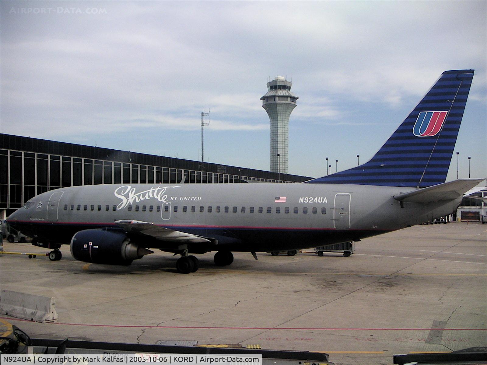 N924UA, 1992 Boeing 737-522 C/N 26645, United Airlines 