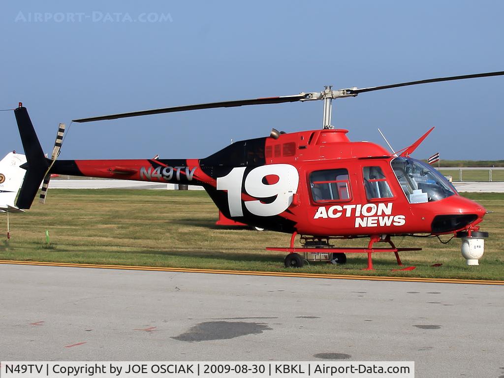 N49TV, Bell 206B JetRanger C/N 3074, On display at Burke