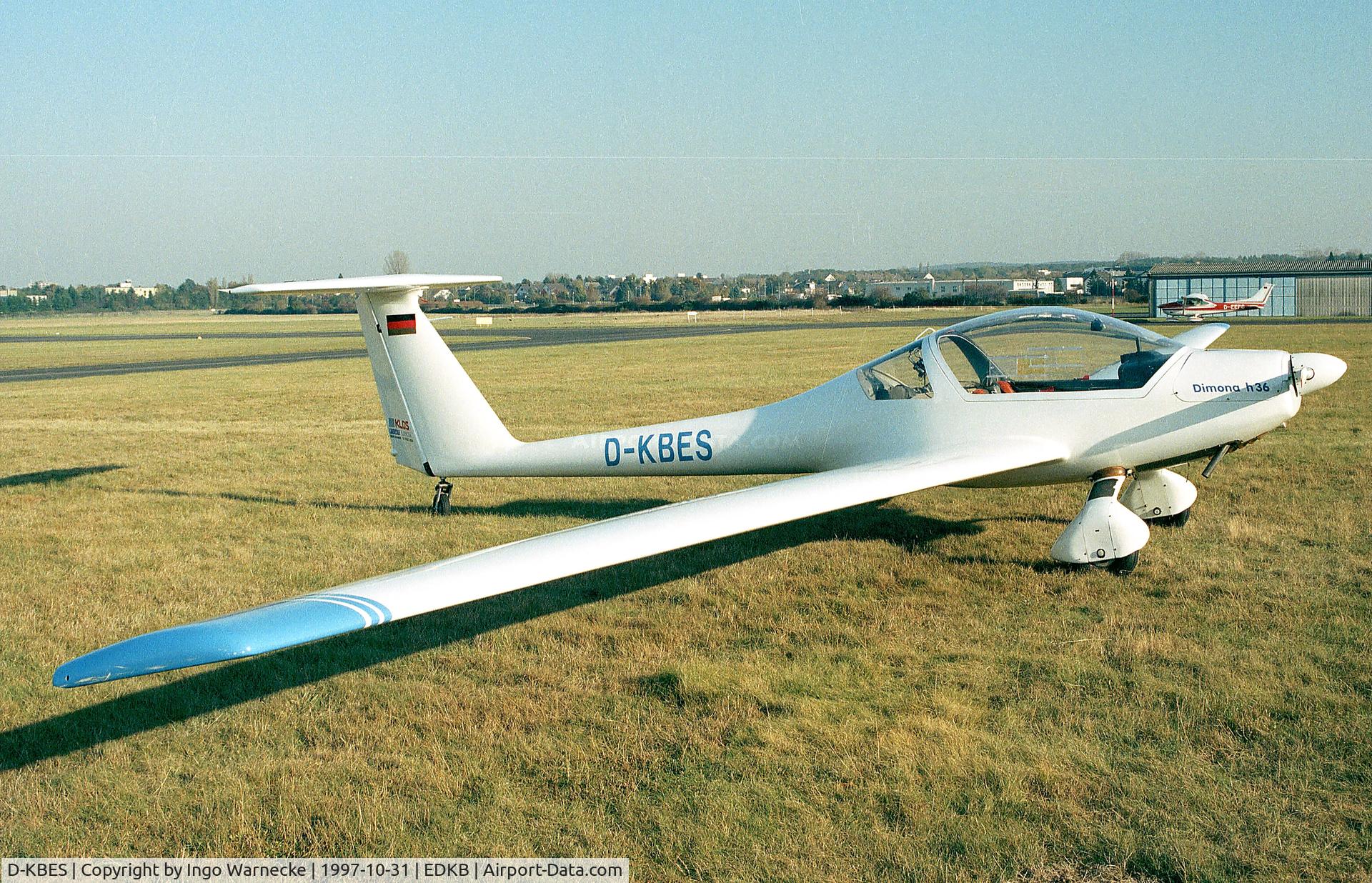 D-KBES, 1983 Hoffmann H-36 Dimona C/N 3646, Hoffmann H-36 Dimona at Bonn-Hangelar airfield