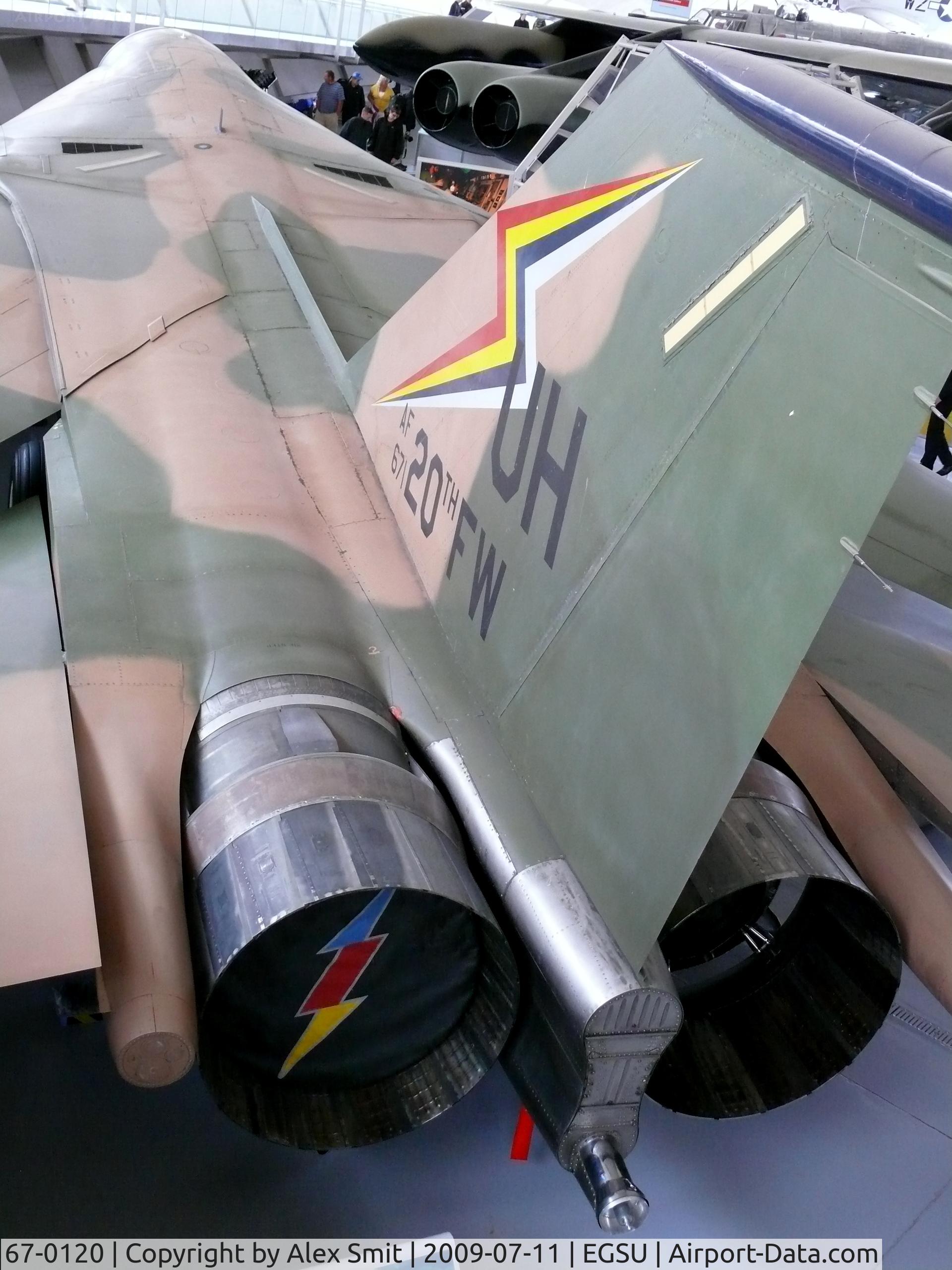 67-0120, 1969 General Dynamics F-111E Aardvark C/N A1-165, General Dynamics F-111E Aardvark 67-0120/UH US Air Force in the American Air Museum