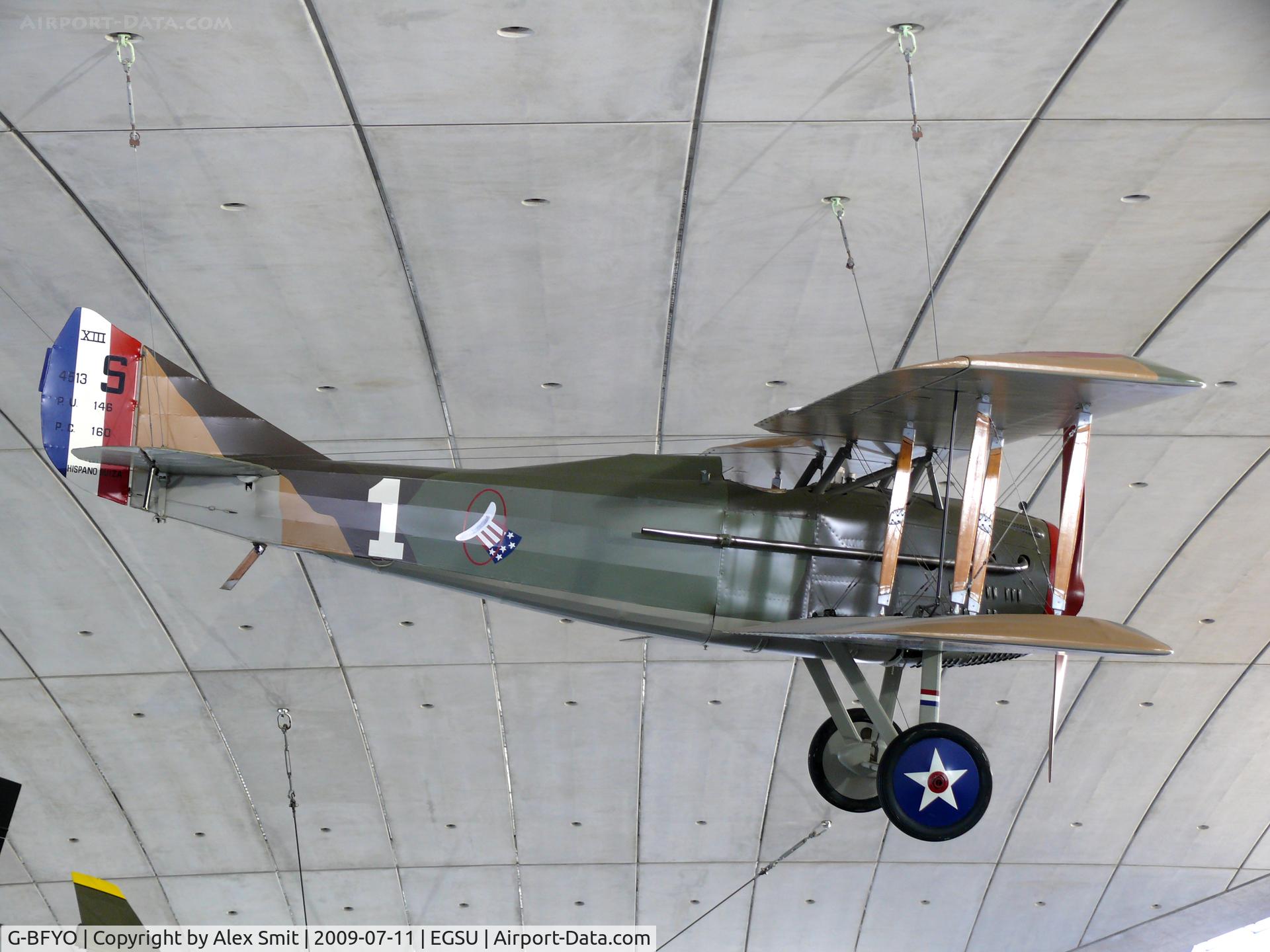 G-BFYO, 1978 SPAD S-XIII Replica C/N 0035, Spad XIII S4513/1 US Army Air Corps in the American Air Museum