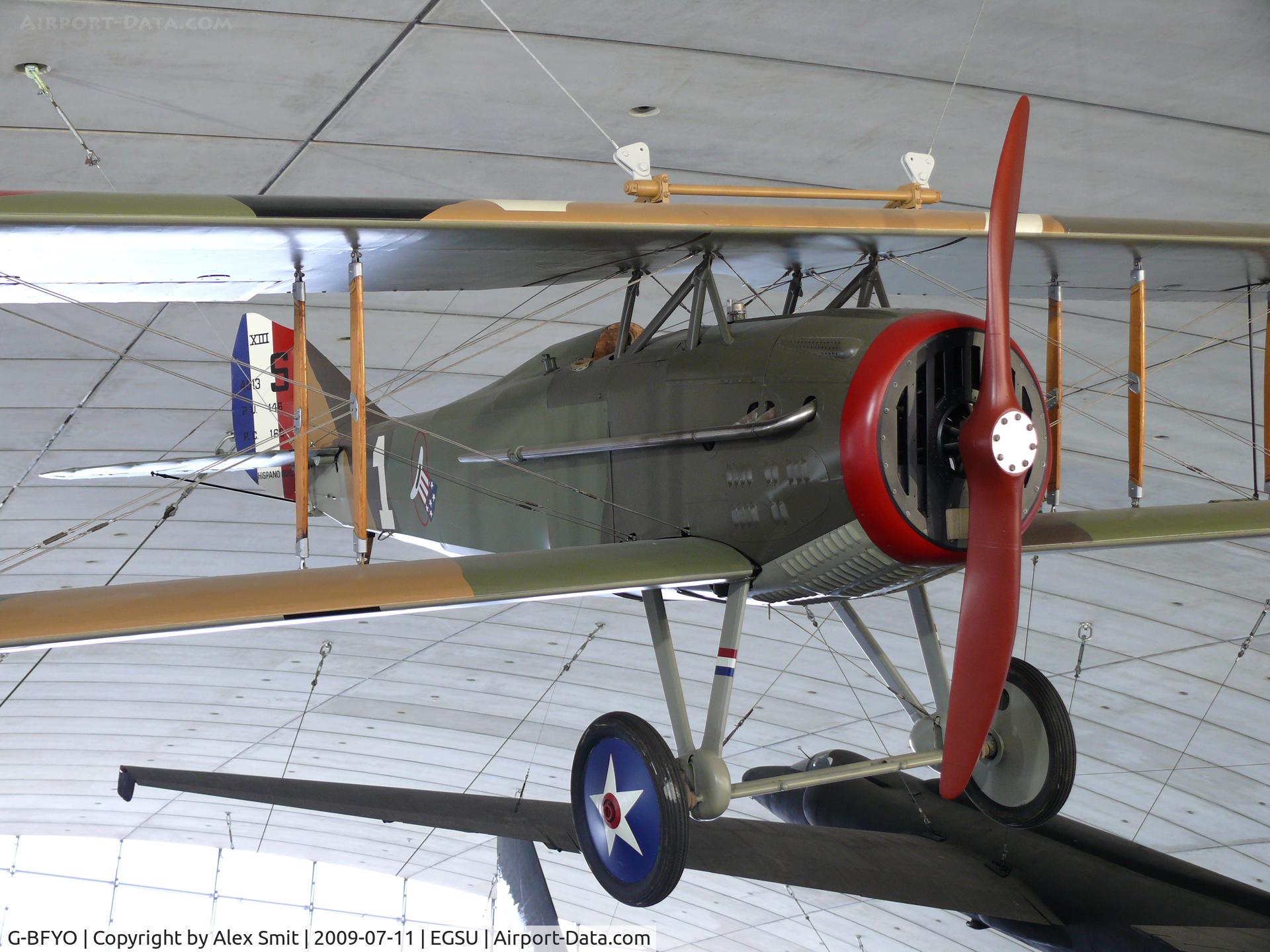 G-BFYO, 1978 SPAD S-XIII Replica C/N 0035, Spad XIII S4513/1 US Army Air Corps in the American Air Museum