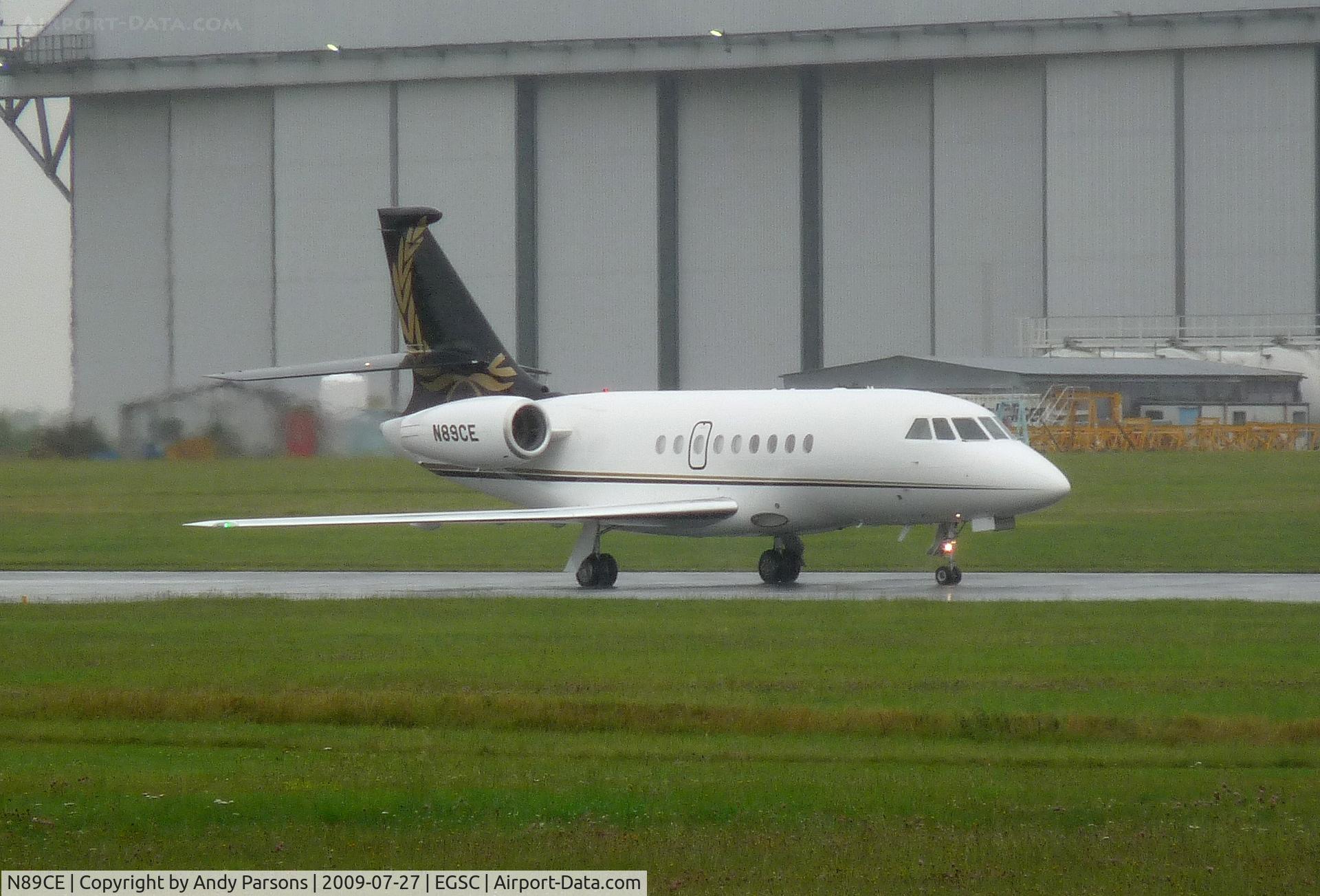 N89CE, 2006 Dassault Falcon 2000EX C/N 81, Arriving at Cambridge